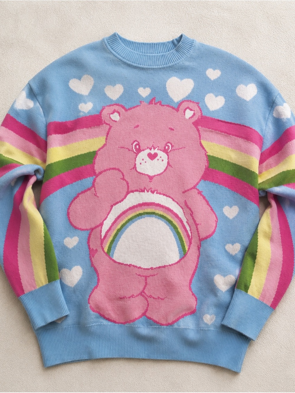 OG Dolls Kill x Care Bears Sugar Thrillz Rainbow Knit Sweater